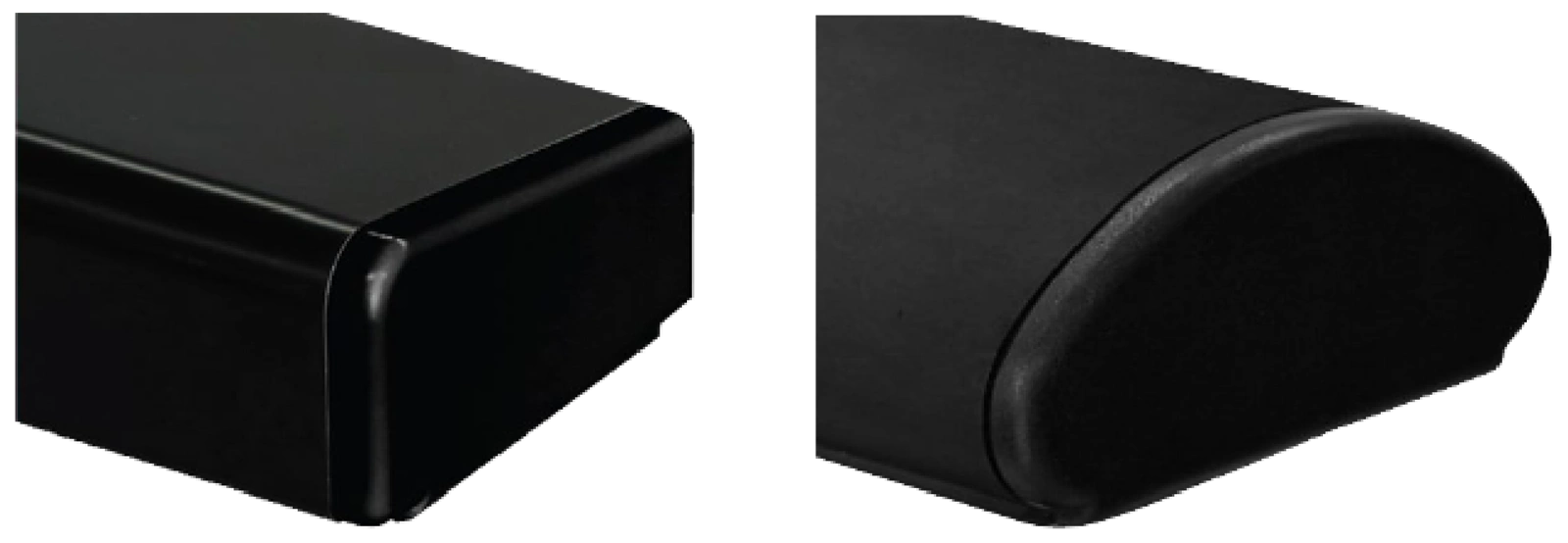 Handrails with finishing caps