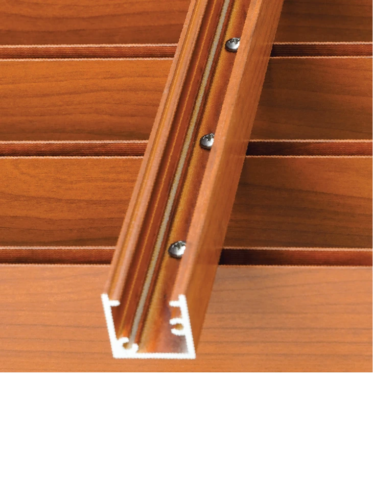 Screws concealed in a U-groove