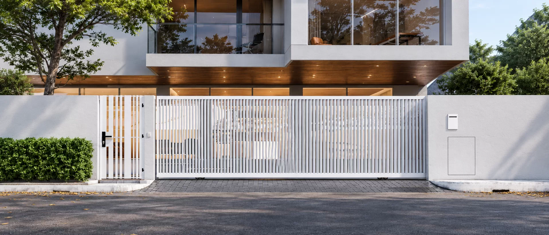 ประตูรั้วอลูมิเนียมรุ่น — LOUVER GATE DESIGN